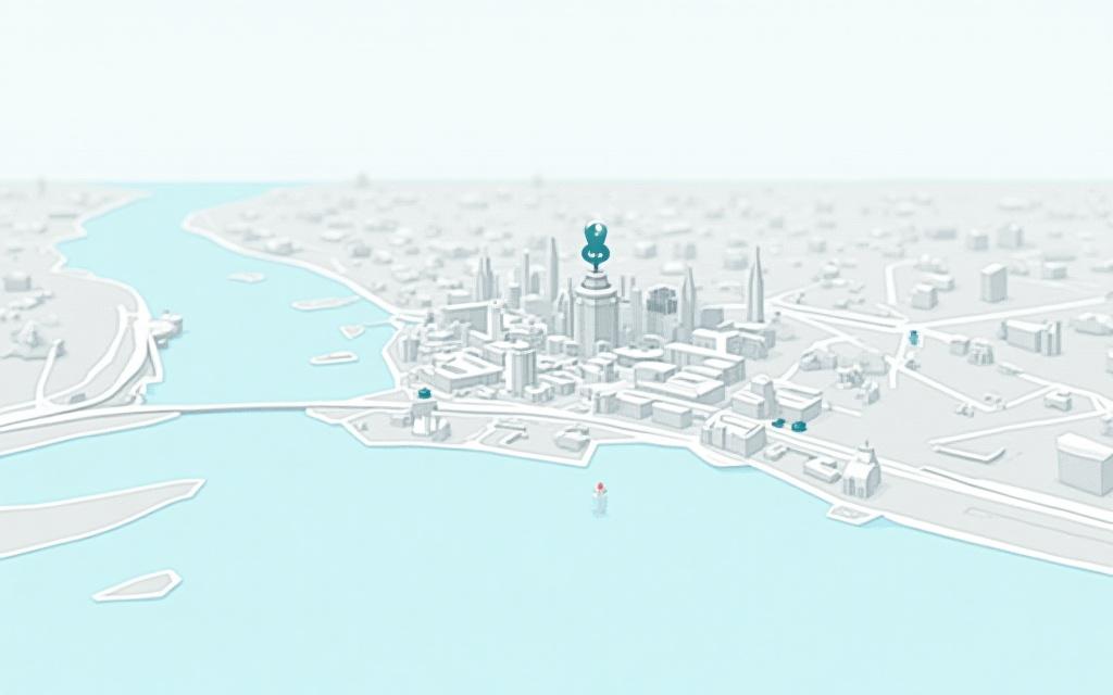 Kart over Oslo som viser Sprekk Blekk sin beliggenhet ved Akershusstranda